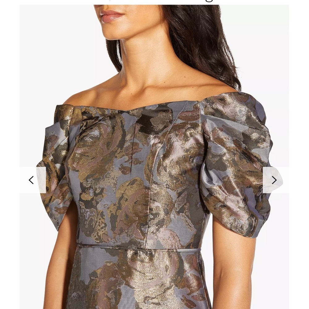 Adrianna Papell size 12 brocade dress gown - mother of the bride - so elegant!
